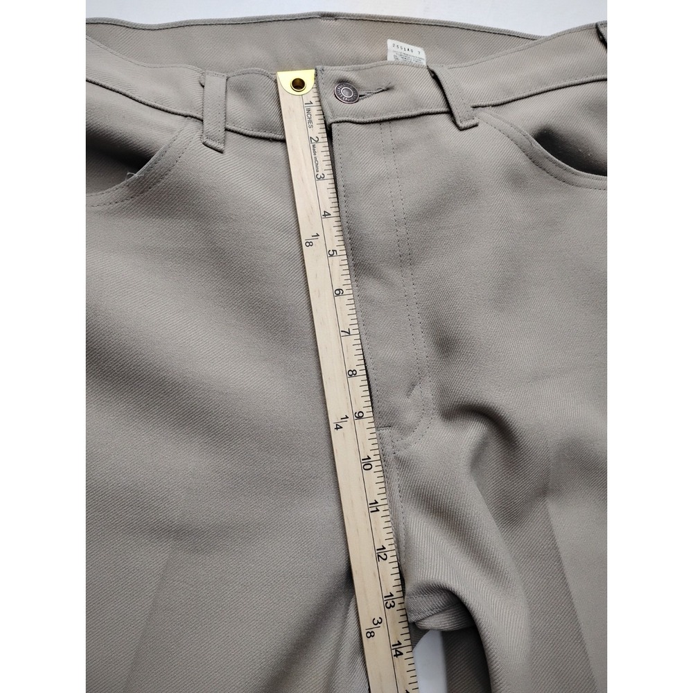 Levis Pants Mens 38x30 Tan Bootcut Polyester Dress Flat Front - Picture 7 of 11